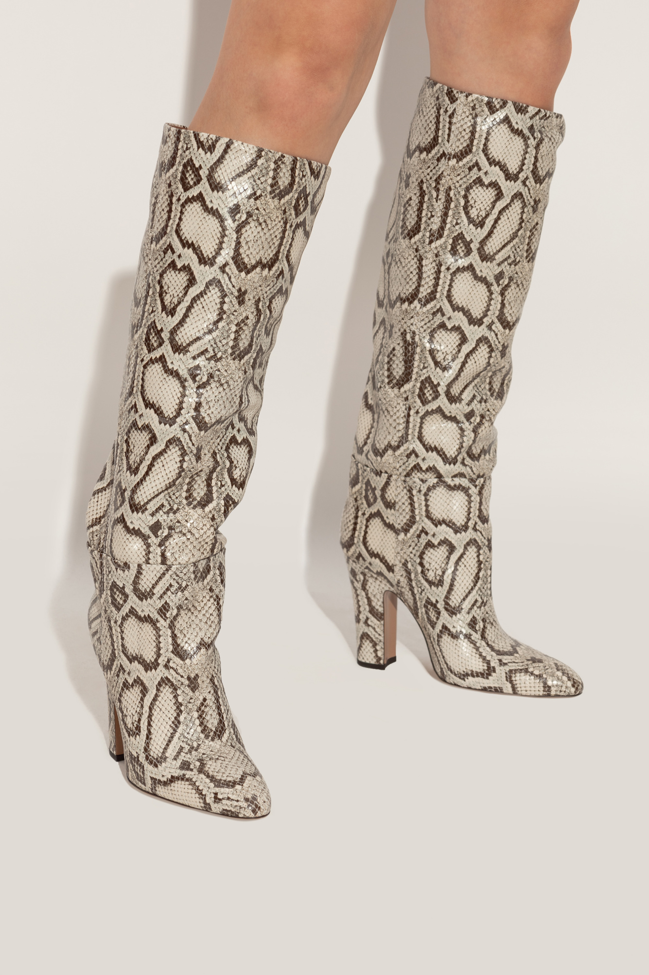 Beige Heeled boots 